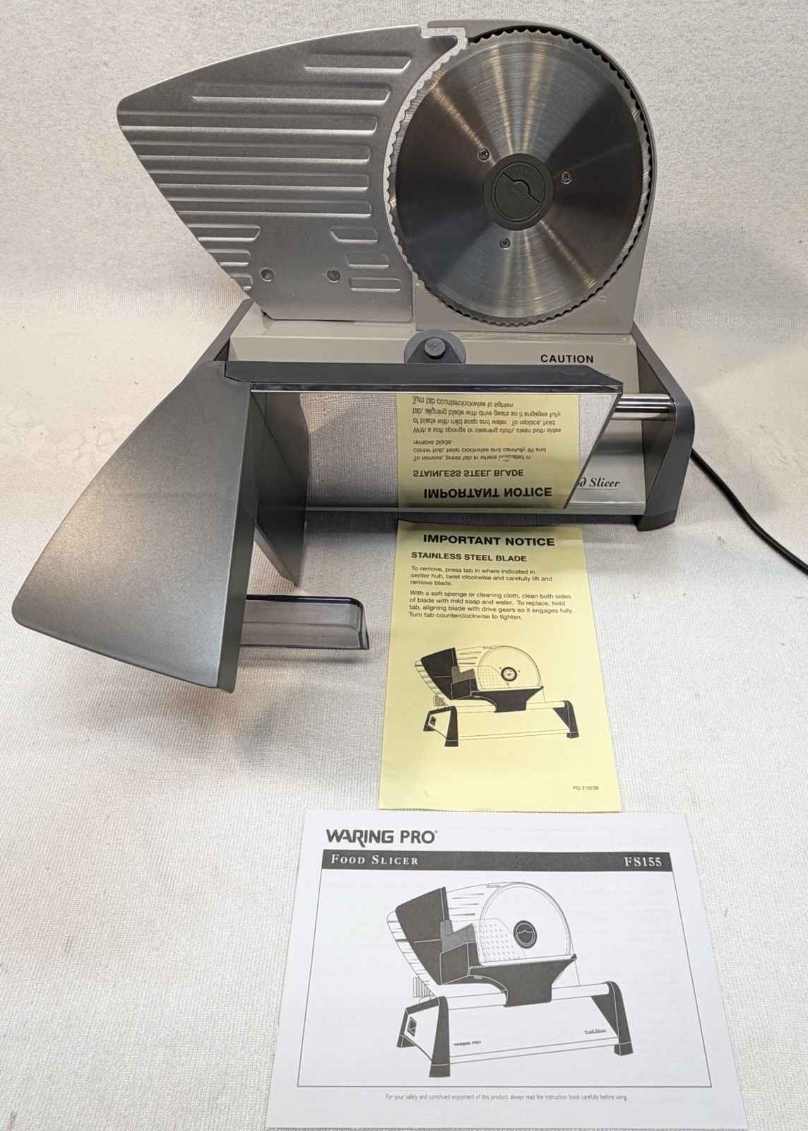 Waring Pro Professional Food Slicer Stainless Steel FS155 Meat Or Cheese Slicer gallery