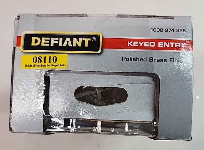 Defiant Brandywine Keyed Entry Door Knob Polished Brass Finish 1008974328 gallery