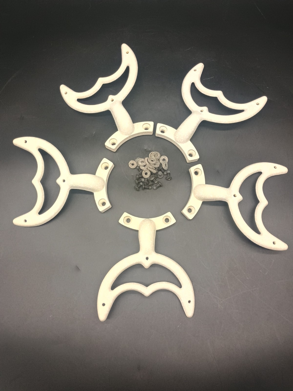 CASABLANCA Ceiling Fan Blade Holder Arms 121511A Speckled Off White Set of 5 EXC gallery