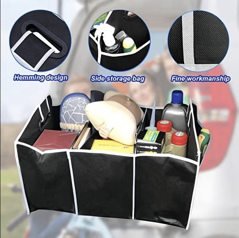 JOJOY LUX Car Trunk Organizer with Multi Compartments - Automotive Collapsible C gallery