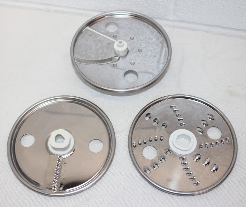 KitchenAid Mixer Food Processor Replacement Disc Lot of 3 Slicing/Shred/Julienne