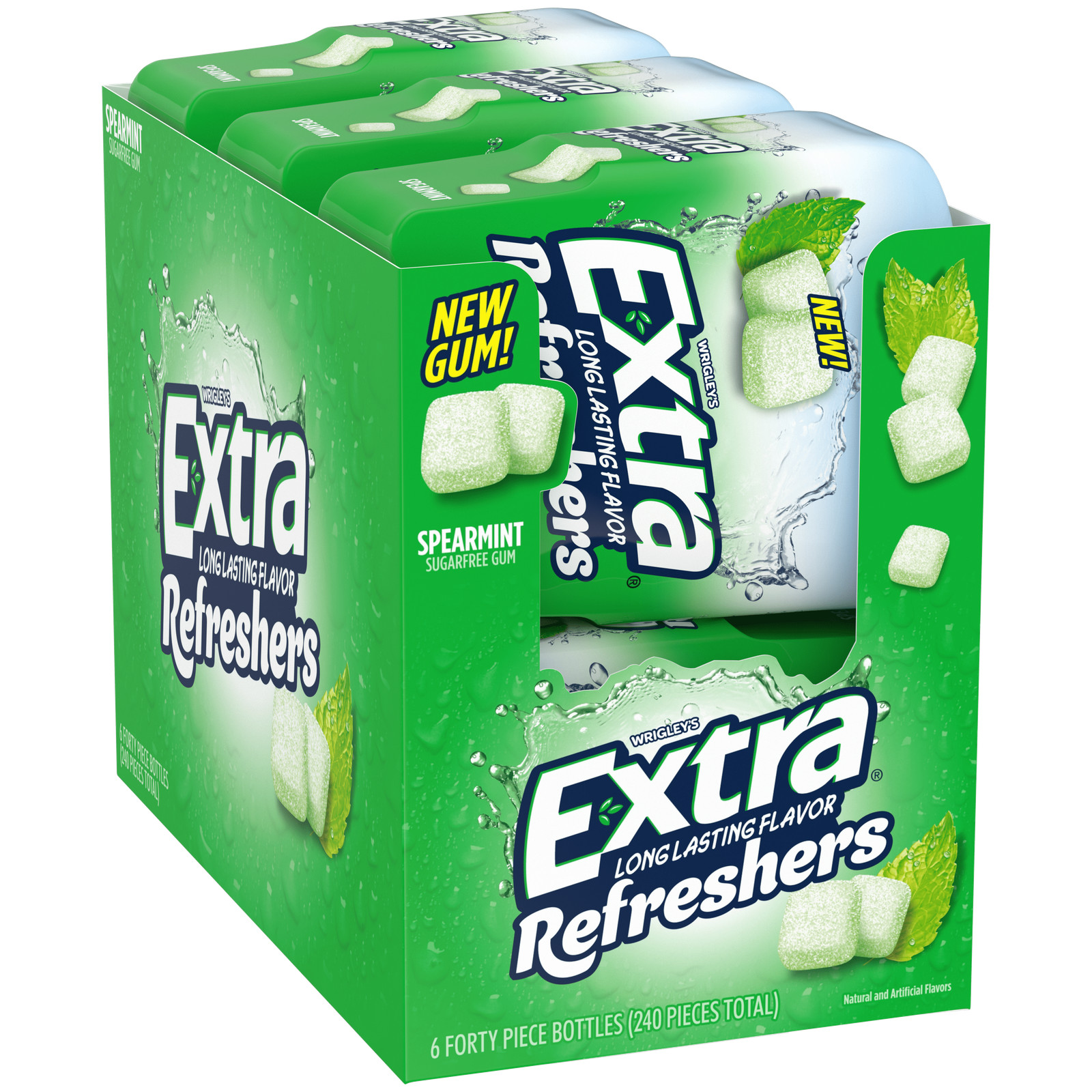 Wrigley's Extra Refreshers Spearmint Chewing Gum (Pack of 6) gallery