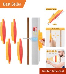 Effortless Magnetic Stud Finder – 4-Pack Yellow Hand-Powered Tools for Drywall