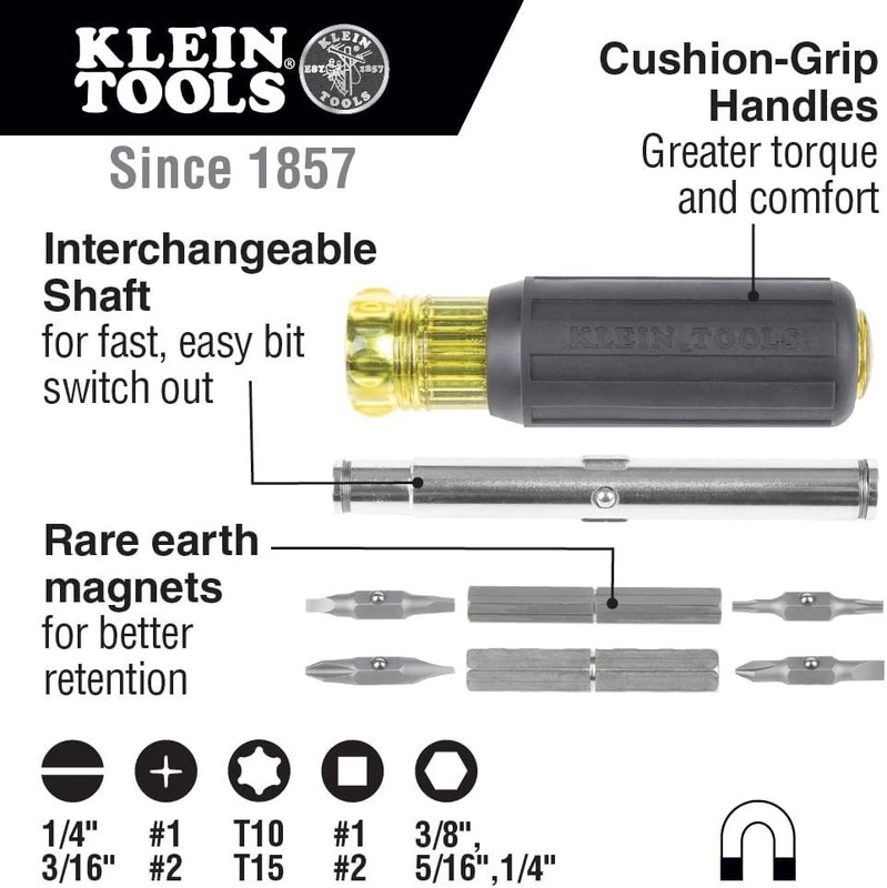 Versatile 11-in-1 Screwdriver with Magnetic Tip and Nut Driver Sizes Included gallery