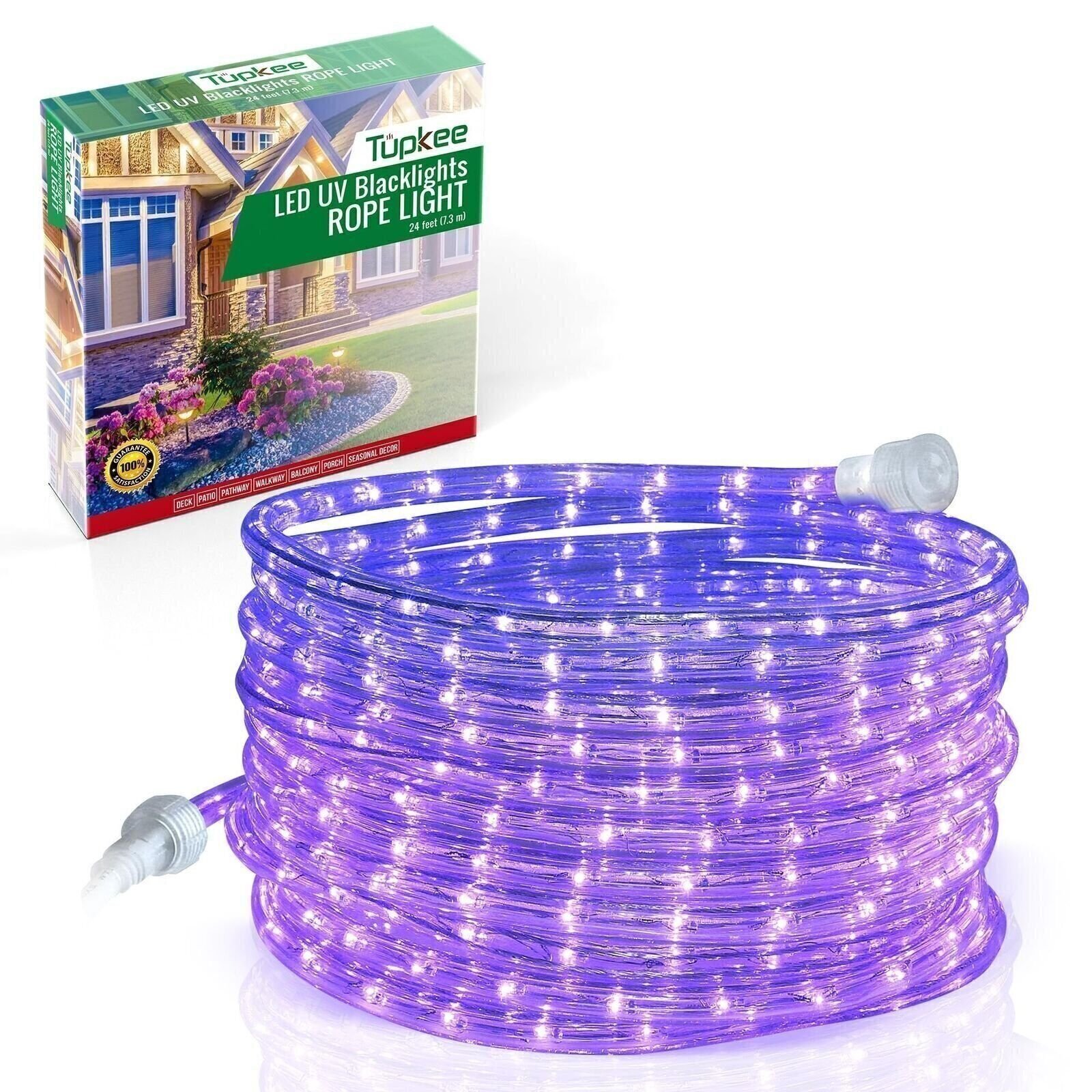 Tupkee LED Black Light Rope Light , 24 Feet, for Indoor Outdoor Blacklight Light gallery
