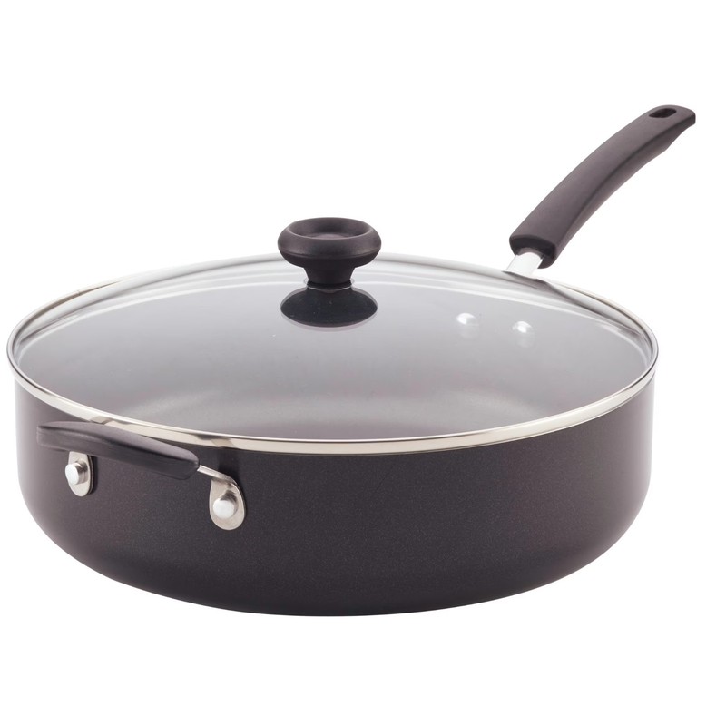 Farberware Easy Clean 6Qt Aluminum Nonstick Covered Jumbo Cooker Chef Pan, Black gallery