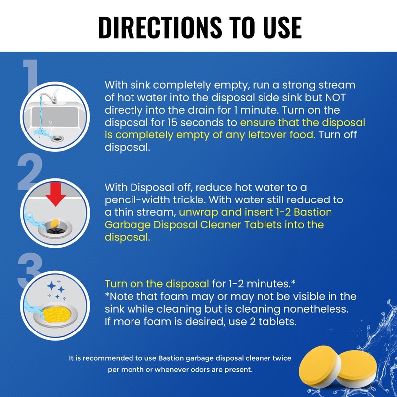 Foaming Garbage Disposal Cleaner Deodorizer Tablets - 24 Pack (1 Year Supply) gallery