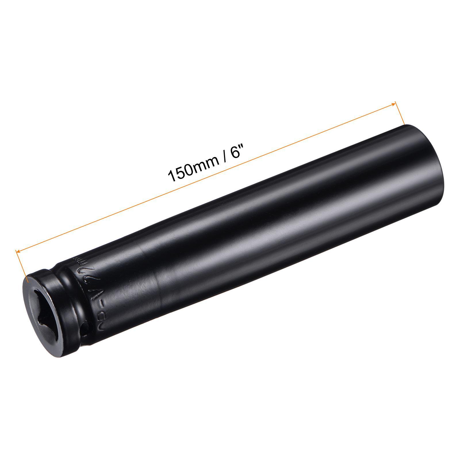 1/2" Drive x 22mm Deep Impact Socket CR-V Steel 6" Length 6-Point Metric Size gallery