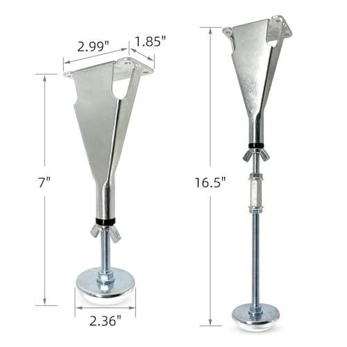 4 PCS Adjustable Bed Center Slat Support Leg, Bed Frame Glide Legs, Center gallery