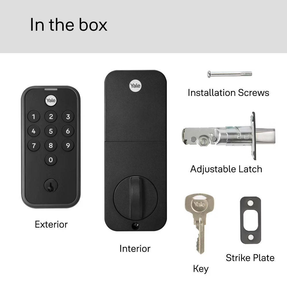 Master Lock Yale Electronic Keypad Deadbolt in Black Suede Finish gallery