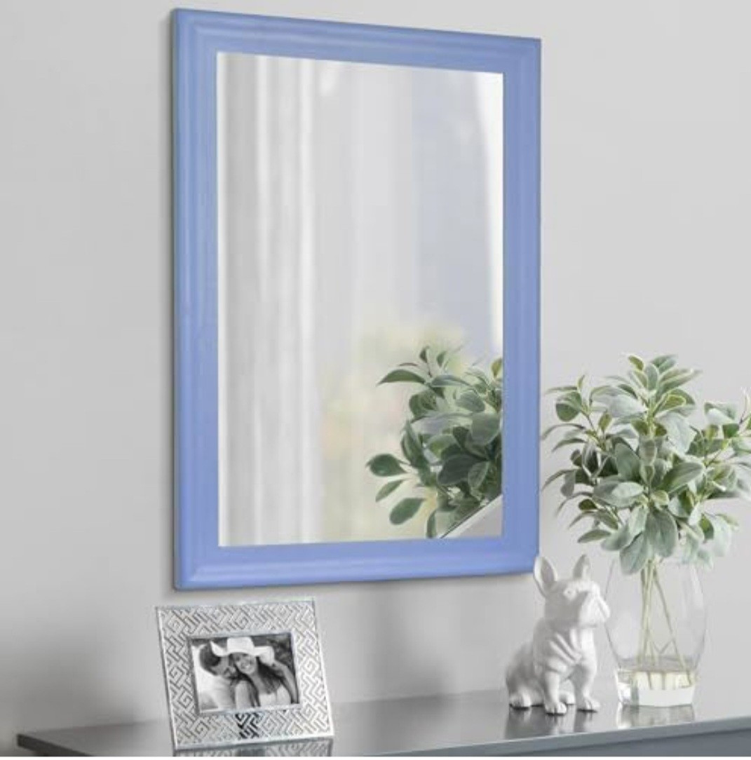 CULER Rustic Wood Framed Wall Mounted Vanity Mirror Decorative Accent Mirror gallery