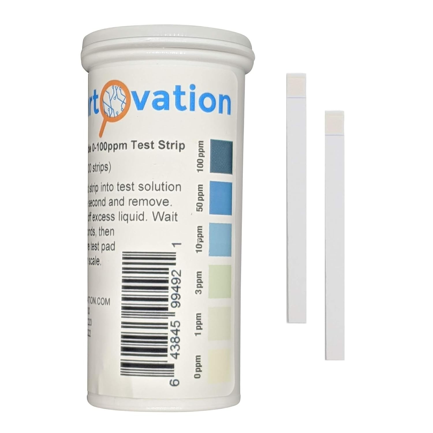 Hydrogen Peroxide H2O2 0-100 ppm Strip Kit, Low Level [Vial of 100 Strips] gallery