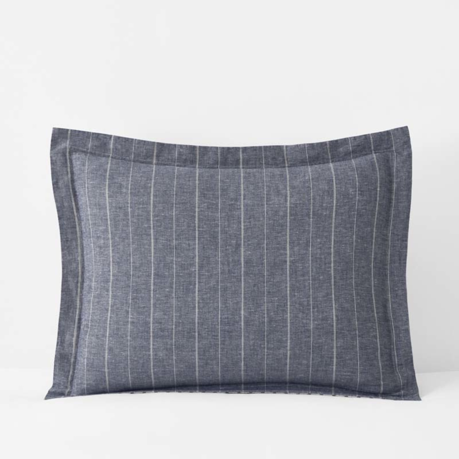 Tailored Stripes Premium Breathable Washed Linen Cotton Reversible Sham - Wid... gallery