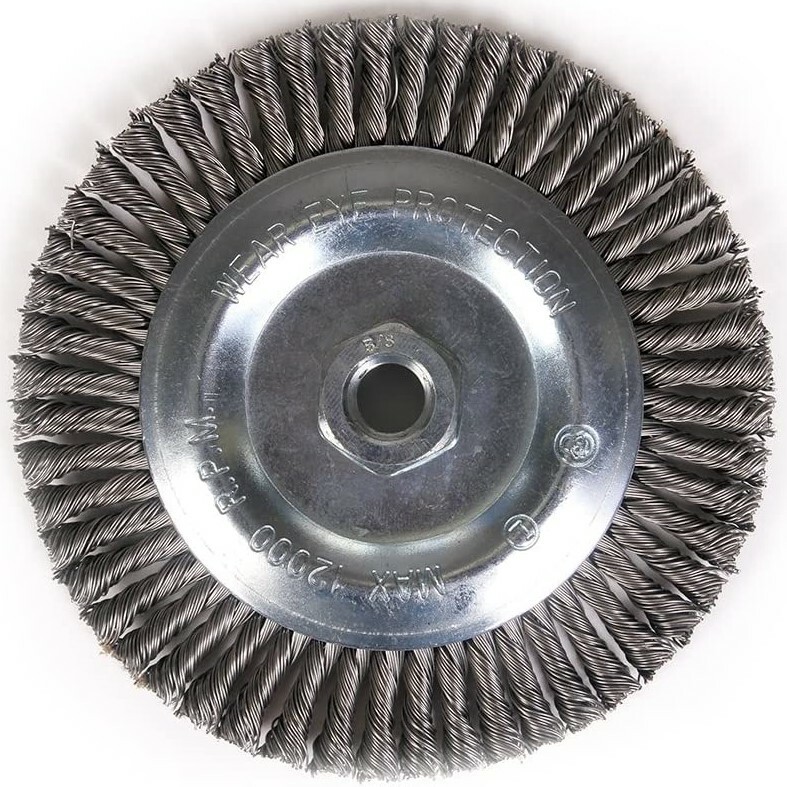 7" x 5/8-11" Carbon Steel Stringer Bead Wire Wheel For Angle Grinder gallery