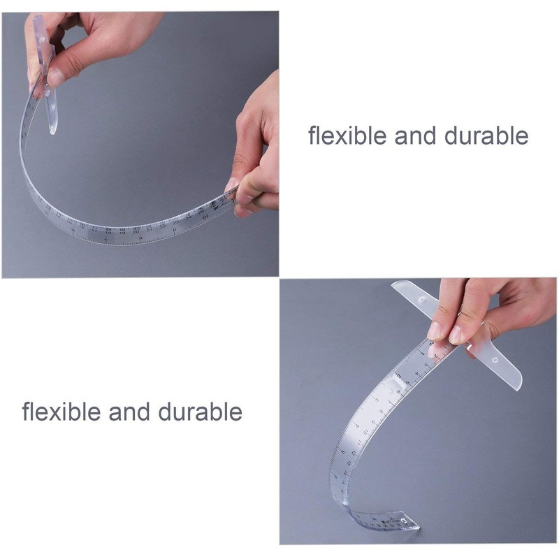 Junior T-Square 12” / 30cm Transparent Plastic T-Ruler Drafting Drawing La gallery