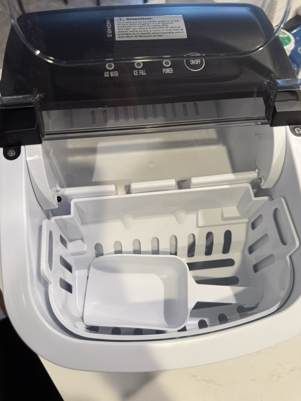EUHOMY Countertop Ice Maker Machine with Handle, 26lbs in 24Hrs, 9 Ice Cubes gallery