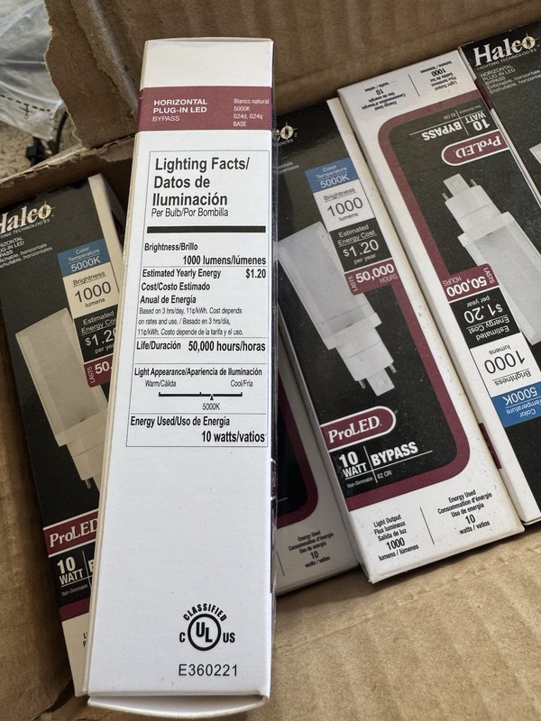 20 Pack Halco 10w Horizontal Plug In LED BYPASS 82 CRI Non-Dimmable gallery