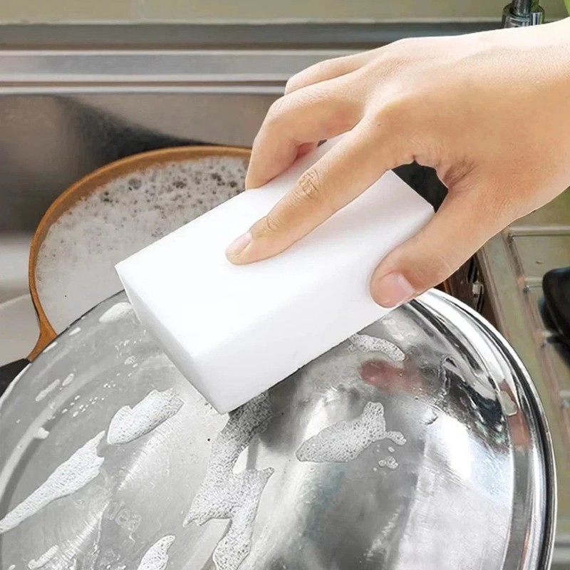 100 PCS Sponge Eraser BULK PACK Melamine Cleaning Foam 3/4" Thick Kitchen Bath gallery