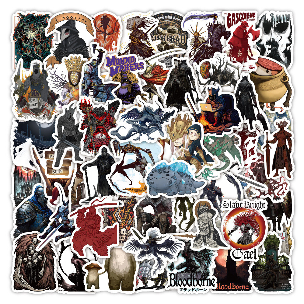 100Pcs Cartoon Dark Souls Sticker for Teens Girls Scrapbooking Water Bottles gallery
