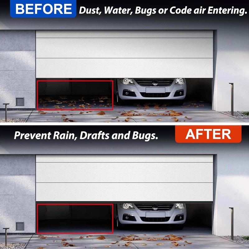 16Ft Garage Door Bottom Seals Threshold Buffering Weatherproof Sealing Rubber gallery