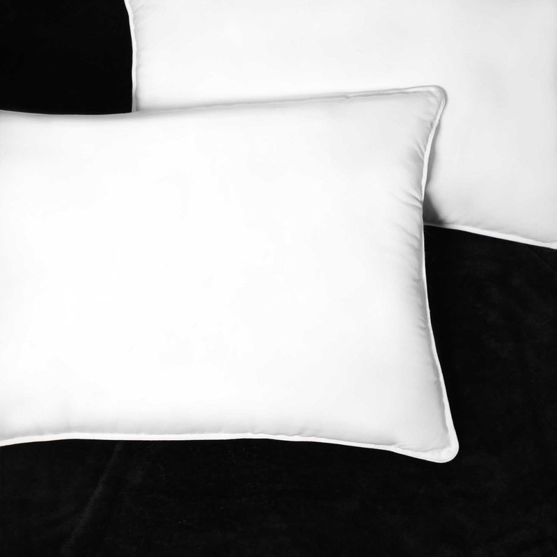 Superior Down Alternative Pillow Set Soft Microfiber Shell Medium Weight For gallery