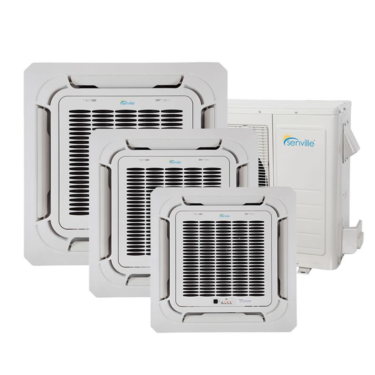 36000 BTU Tri Zone Ductless Mini Split Air Conditioner - Ceiling Cassette gallery