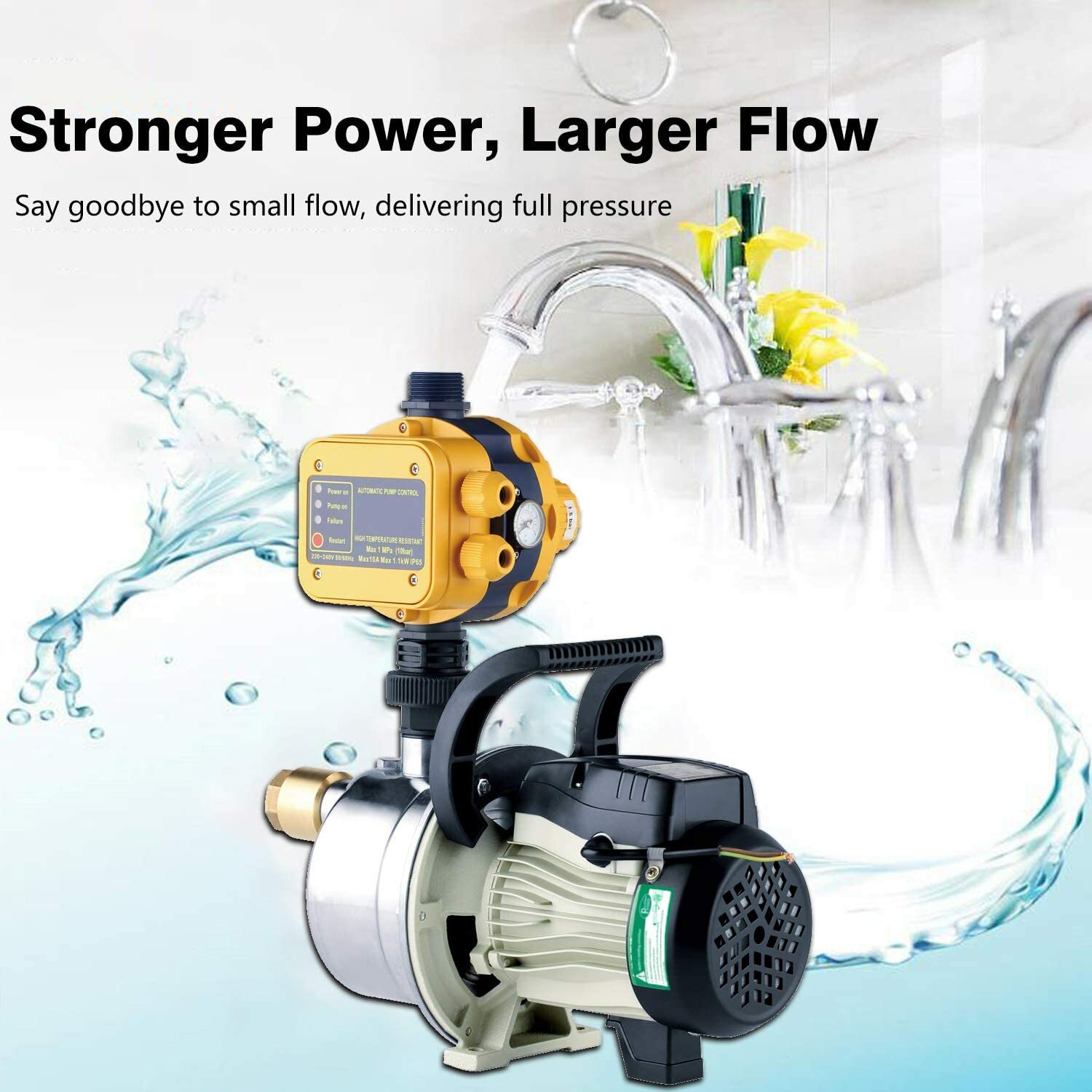 TDRFORCE 110VPressure Booster Pump System 1/2 3/4 HP For Irrigation, Manufacture gallery