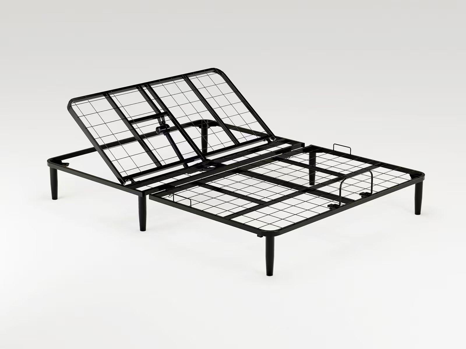 Queen Sized Basic Adjustable Steel Bed Frame with Remote, Black gallery