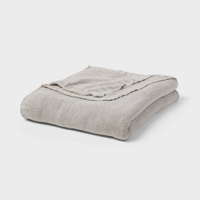 Threshold Sweater Knit Throw Bed Blanket Year-Round gallery