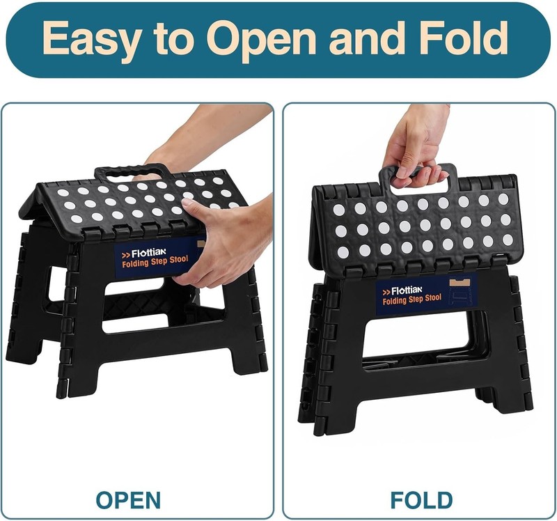 9-Inch Folding Step Stool - 300 Lbs Capacity Non-Slip Design, Perfect for Home gallery