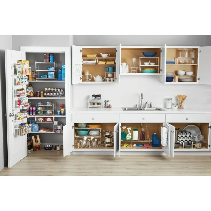 Mainstays 3-Tier Adjustable Shelf Organizer, Kitchen Counter Storage Rack for Pa gallery