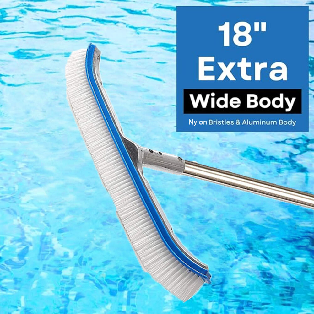 18"Pool Brush Head for Inground Pools Swimming Pool Brush,Bristle Scrub Brushes