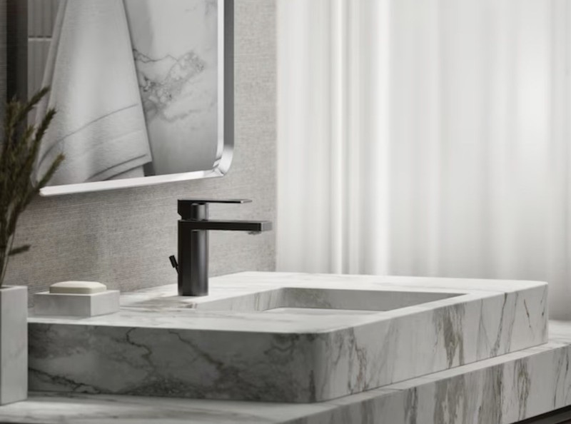 Kohler Parallel 23472-4-BL WaterSense Matte Black Single-Hole High Arc Faucet gallery