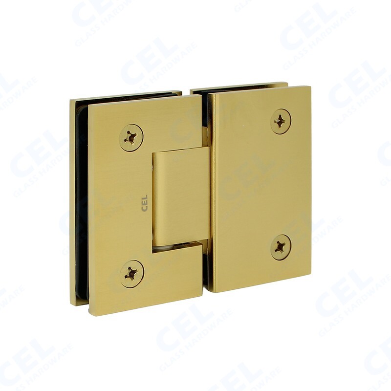 CEL 180° Glass to Glass Hinge for Frameless Shower Door; for 3/8" to 1/2" glass gallery