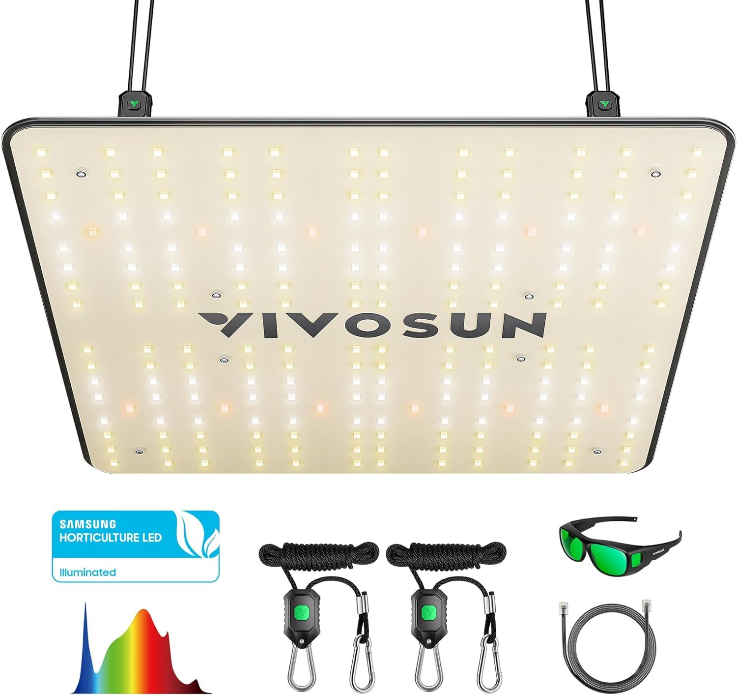VS1000 LED Grow Light 2.75μmol/J Samsung LM301 Diodes Full Spectrum Dimmable 2x2 gallery