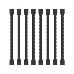8Pcs 3-inch Silicone Cable Ties Reusable Steel-Core Silicone Twist 3 Inch Black