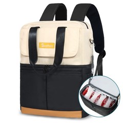 Backpack Cooler Double Decker 12 Ice Packs 36 Cans Cold 24 Hours Waterproof