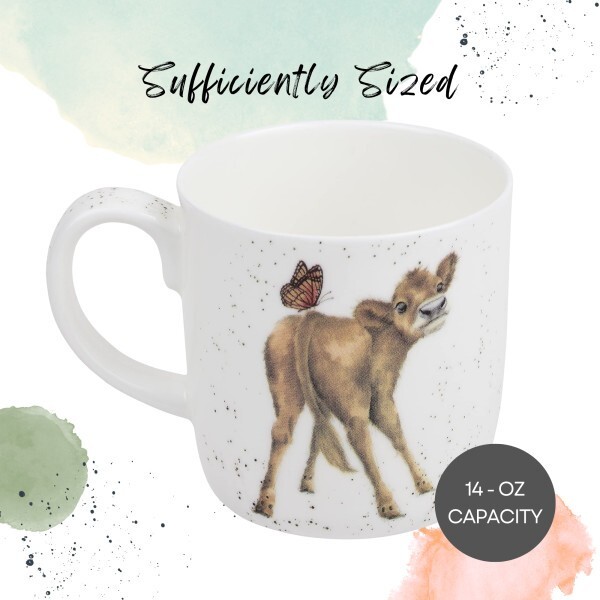 Royal Worcester Wrendale Designs 14 oz Mug - Bessie The Cow gallery