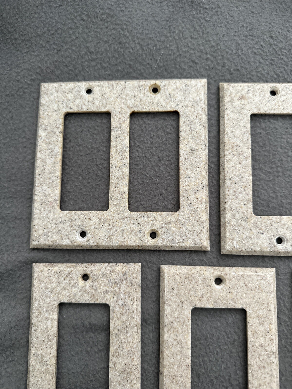 Molded Stone Look Smooth Resin Outlet Switch Plate Wall Covers Lot Of Five 5 gallery