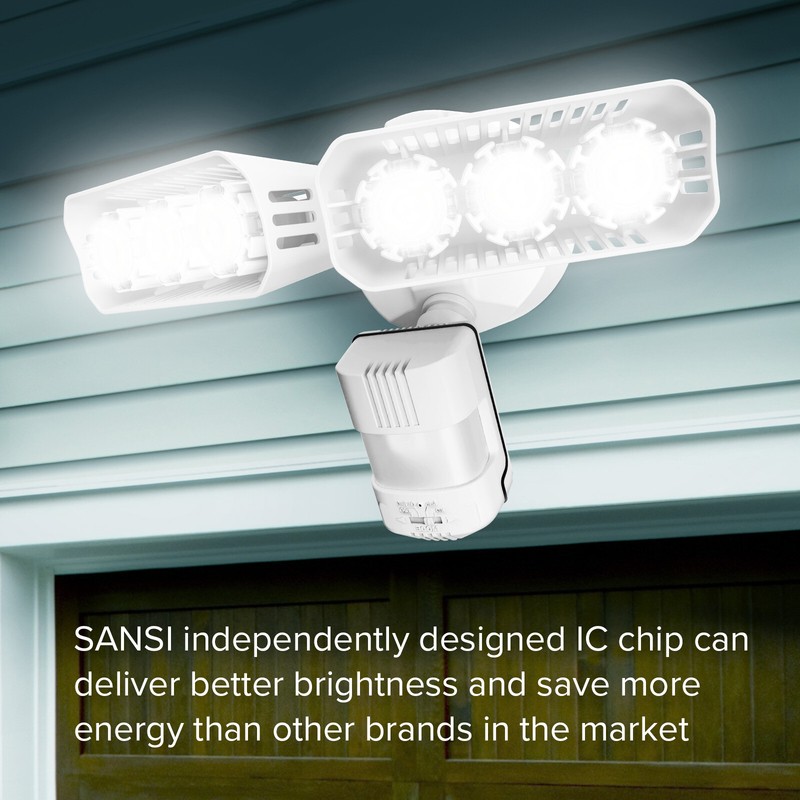 2700LM Floodight LED Motion Sensor Security Light 27W Outdoor Dusk to Dawn SANSI gallery