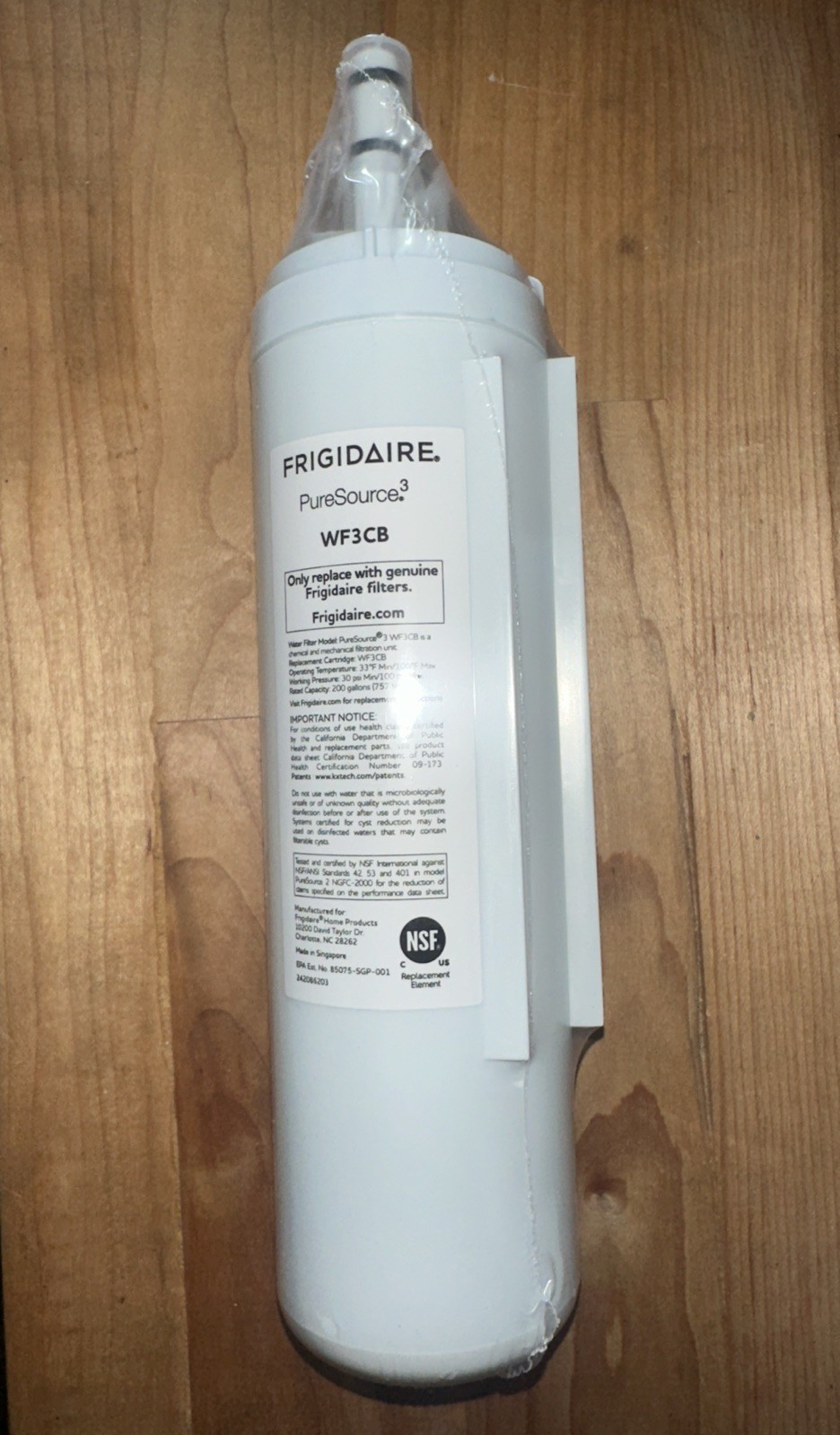 (1) Genuine Frigidaire Puresource3 Water Filter - WF3CB (White) WF3CB No Box gallery