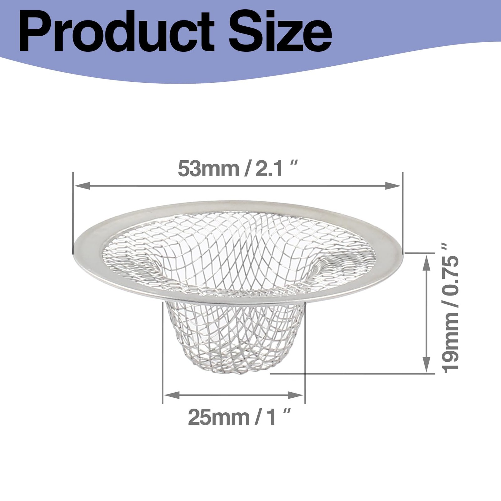 Piutouyar 2 Pack Stainless Steel Kitchen Sink Strainer, 2 Inch 5cm/2inch gallery