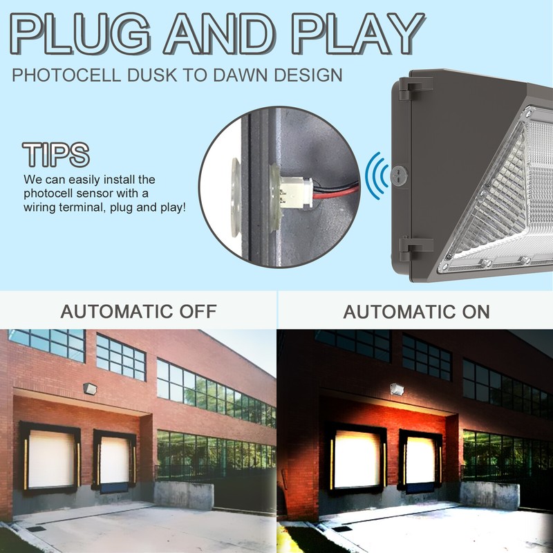 120W LED Wall Pack 5000K Security Commercial Industrial Wallpack Light Fixture gallery
