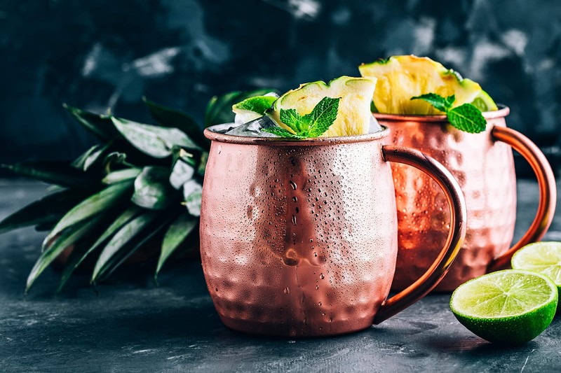 New_Hammered Solid Copper Moscow Mule Mug, 16 Oz., Set of 2_Copper_SZ_16 gallery