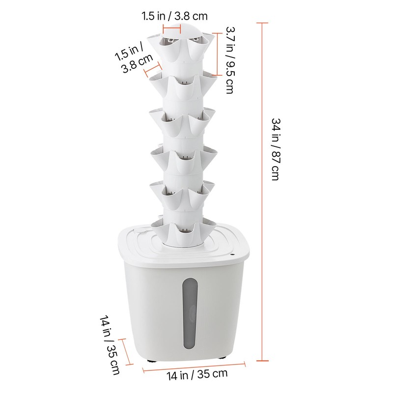 Uimoso Hydroponic Vertical Garden System with 30 Pods and App Integration gallery