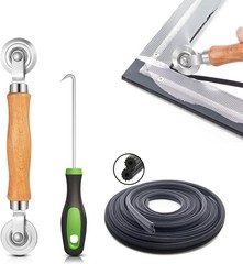 Screen Repair Kit/Tool, Screen Roller Tool, Steel Roller with Bear, 32 ft Spl…