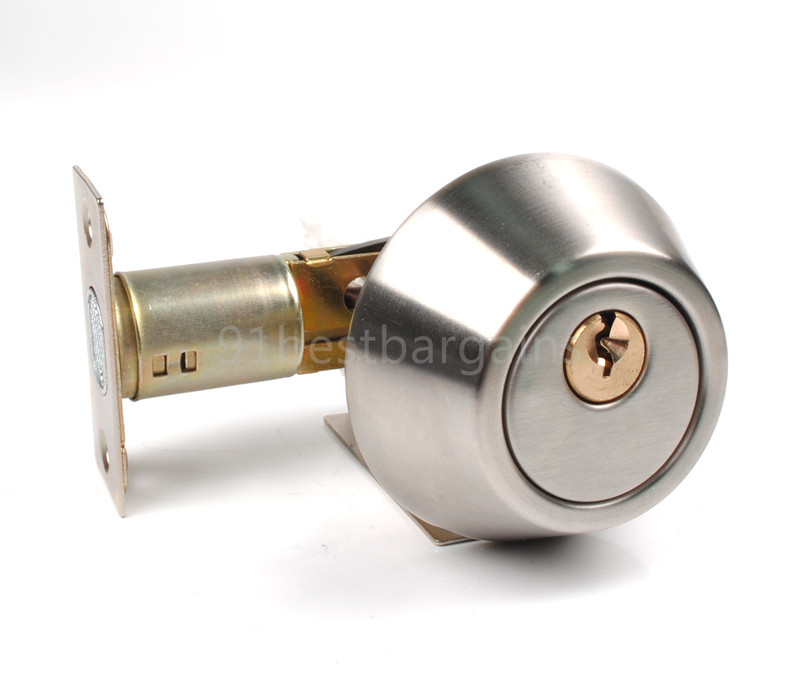 Door Lock Keyed Entry Lock 3 keys Chrome Single Cylinder Deadbolt Dead Bolt gallery