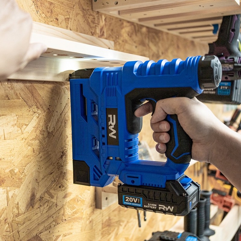 RealWork 20V Cordless Combo Tool - Brad Nailer/Staple Gun with Battery & Charger gallery