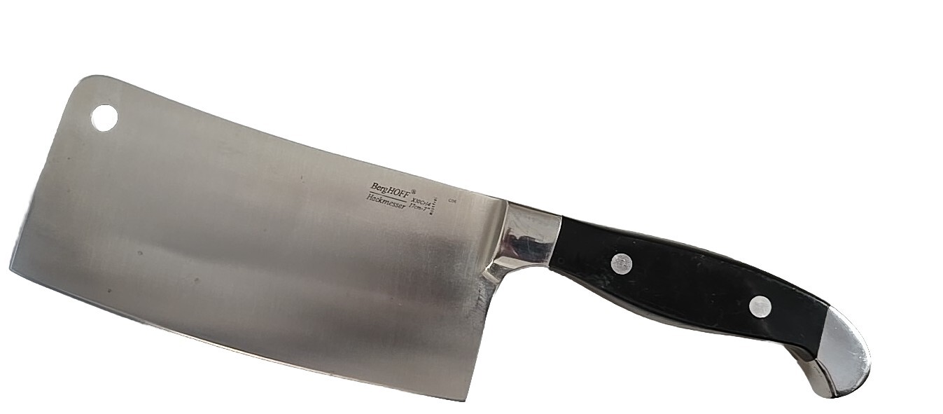 BergHOFF Hackmesser X30Cr14 17cm 7" Rostrfrei Cleaver Knife heavy handle sharp gallery