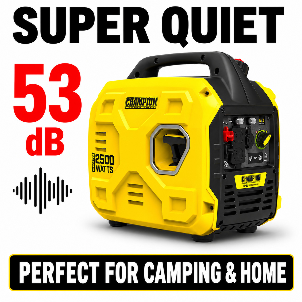 Champion 2500W Inverter Generator Quiet Lightweight Portable 1850W Gas gallery